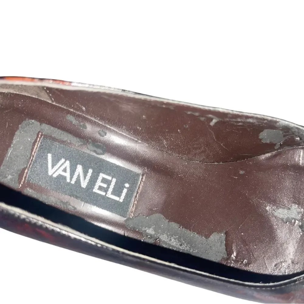 Vintage Vaneli Italian Leather pointed toe pumps heels SZ 7 Career Office Shoes